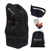 Modern Advantage inflatable travel pillow with adjustable bottom supports upright comfort on flights