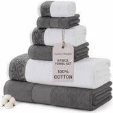 Modern Threads bath towel 27x54 in charcoal with plush texture and border.