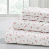 Modern Threads King flat sheet in ivory offers breathable, smooth comfort.