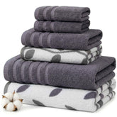 Modern Threads Natural Vine bath towels with plush softness in lavender tones.