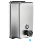 Modunful wall mount soap dispenser in brushed stainless steel with large 1100ml capacity