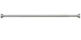 Moen straight adjustable shower rod installation showing tension-fit setup without drilling.