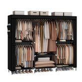 MOGELAFOO 83-inch closet wardrobe front view for organized bedroom storage.