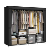 MOGELAFOO portable closet wardrobe full setup showing 67-inch frame for bedrooms