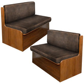 Molasofa leather-like RV dinette cushion cover backrest in dark brown protects upholstery with durable stretch