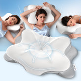 MOLBOX cervical neck pillow in side-view offering ergonomic support