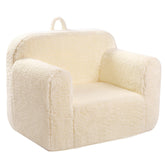 MOMCAYWEX Kids Sherpa Chair front view for cozy reading and playtime.