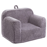 MOMCAYWEX Kids Sherpa Chair front view, cozy reading nook for toddlers