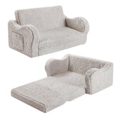 MOMCAYWEX Kids Sofa flip-out design offers comfy seating for reading and play