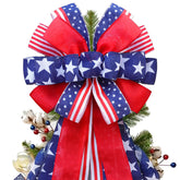 Montekin patriotic tree topper bow 53in front door display for curb appeal
