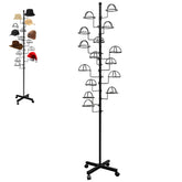 Montex hat rack base with smooth casters for easy relocation and stable display.