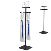 Montex wet umbrella bag stand front view shows durable, rust-resistant metal for dry entryways.