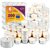 MontoPack unscented tealights bulk pack for smokeless lighting