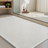 MontVoo bath mat with chenille texture offers plush comfort.