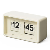 mooas Newtro Flip Clock cream front view highlights clear digits for easy time reading