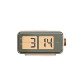 mooas Retro Flip Clock mocha front view showing clear time display for home or office