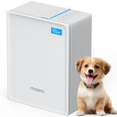 MOOKA air purifier with 360Β° front intake for thorough room air cleaning