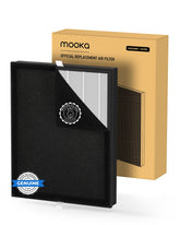 MOOKA KJ190L HEPA filter front view showing washable pre-filter for easy maintenance