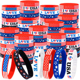 Moon Boat patriotic bracelet with USA flag design for Fourth of July celebrations