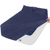 Moonsea extra-deep-pocket air mattress sheets with side pocket for secure fit.