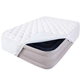 Moonsea king-size air mattress cover with a soft quilted top for enhanced comfort.