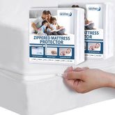 Moonsea twin mattress protector with 6 sides waterproof protection for stains and leaks
