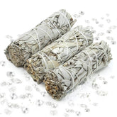Moonwater Elixirs white sage smudge stick with full moon infusion for energy cleansing.