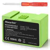 Morpilot 14.4V 3200mAh Roomba i7 battery extends run time for daily cleaning