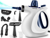 MOSCHE handheld steam cleaner front view showing chemical-free cleaning versatility.