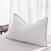 Mosluna flat feather down pillow king 20x36 with hotel-inspired design for plush comfort