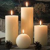 MOSROAD Ivory 2.8x4 inch pillar candle for warm, neutral ambiance