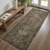 Bavni washable 2x6 runner rug close-up texture showing soft surface