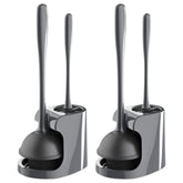 MR.SIGA toilet plunger and bowl brush combo in gray for quick bathroom cleaning
