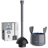 MR.SIGA toilet plunger with holder in setup for a tidy bathroom