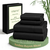 MR&HM Queen Sheet Set with cooling fabric for a refreshing night's sleep.