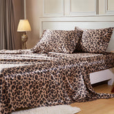 MR&HM satin bed sheets full set flat sheet lays smoothly on mattress for comfort