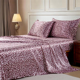 MR&HM satin 4-piece full set with deep pocket and corner straps for a secure, smooth sleep