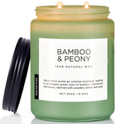 M&SENSE Bamboo Peony Spring candle in a jar for a fresh home scent