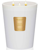 M SENSE Creamy Vanilla candle with 3-wick burn for large rooms and even scent diffusion