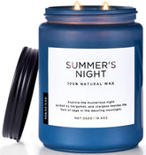 MSENSE Summers Night candle in a jar creates warm ambiance for evenings.