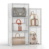 MSHOMELY purse organizer closet stackable display for quick at-a-glance bag selection