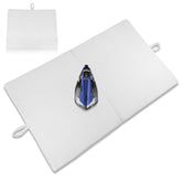 MTZRFLL ironing mat foldable 24x16 on table surface, space-saving and travel-friendly
