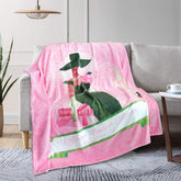 MULTIC sorority gifts throw blanket with soft flannel texture, ideal for couch and bed warmth