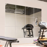 Murrey Home 12in mirror tile for whole-body visibility and flexible gym layouts.