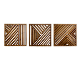Musanpou wooden geometric wall sculpture set adds modern texture to living spaces