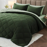 MUXHOMO 7-piece queen comforter set in dual-tone design for chic bedding