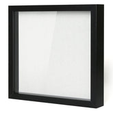 Muzilife 12x12 shadow box front view with linen backboard for keepsakes