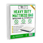 My Moving Mate twin mattress bag with dust protection for a move.