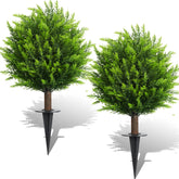 MyGrove 26.5-inch cedar topiary ball leaves provide realistic indoor greenery.