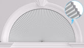 MYshade arch window shade blackout for arched windows, ensuring privacy.